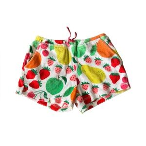 Mini Boden 6 Years Girls Shorts Terrycloth Fruits Colorful Fun Beach Swim Pool
